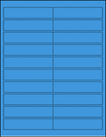 Sheet of 4" x 0.875" True Blue labels
