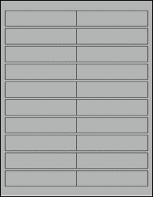 Sheet of 4" x 0.875" True Gray labels