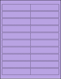 Sheet of 4" x 0.875" True Purple labels