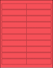 Sheet of 4" x 0.875" True Red labels