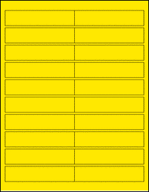 Sheet of 4" x 0.875" True Yellow labels