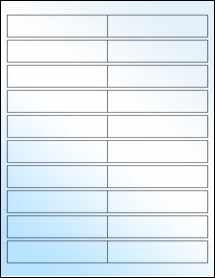 Sheet of 4" x 0.875" White Gloss Laser labels