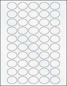 Sheet of 1.25" x 0.937" Clear Matte Inkjet labels