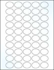 Sheet of 1.25" x 0.937" Clear Gloss Inkjet labels