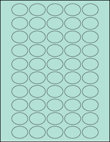 Sheet of 1.25" x 0.937" Pastel Green labels