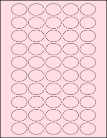 Sheet of 1.25" x 0.937" Pastel Pink labels