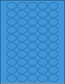 Sheet of 1.25" x 0.937" True Blue labels