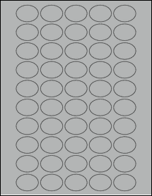 Sheet of 1.25" x 0.937" True Gray labels