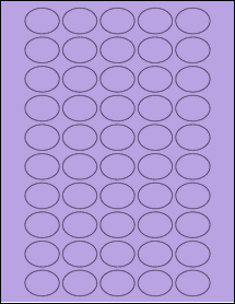 Sheet of 1.25" x 0.937" True Purple labels