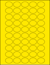 Sheet of 1.25" x 0.937" True Yellow labels