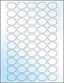 Sheet of 1.25" x 0.937" White Gloss Inkjet labels