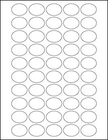 Sheet of 1.25" x 0.937" Removable White Matte labels