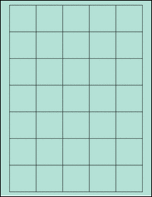 Sheet of 1.5" x 1.5" Pastel Green labels