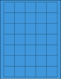 Sheet of 1.5" x 1.5" True Blue labels