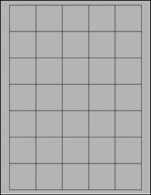 Sheet of 1.5" x 1.5" True Gray labels