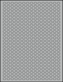 Sheet of 0.4" x 0.3" True Gray labels