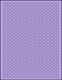 Sheet of 0.4" x 0.3" True Purple labels