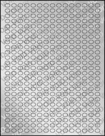 Sheet of 0.4" x 0.3" Void Silver Polyester labels