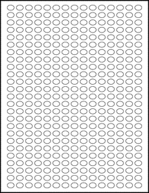 Sheet of 0.4" x 0.3" Aggressive White Matte labels