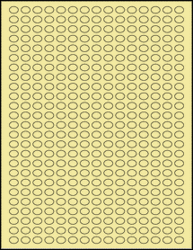 Sheet of 0.4" x 0.3" Pastel Yellow labels