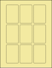 Sheet of 2" x 3" Pastel Yellow labels