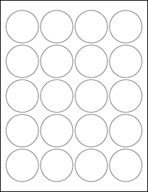 Sheet of 1.875" Circle  labels