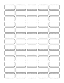 Sheet of 1.366" x 0.637"  labels