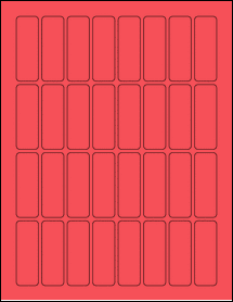 Sheet of 0.8125" x 2.375" True Red labels