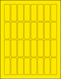 Sheet of 0.8125" x 2.375" True Yellow labels