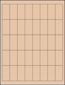 Sheet of 1" x 2" Light Tan labels