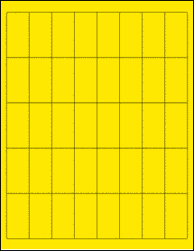 Sheet of 1" x 2" True Yellow labels