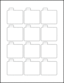 Sheet of 2.125" x 2.125"  labels