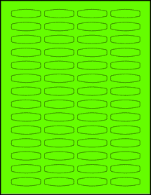 Sheet of 1.66" x 0.4825" Fluorescent Green labels