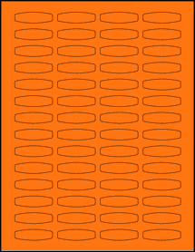 Sheet of 1.66" x 0.4825" Fluorescent Orange labels
