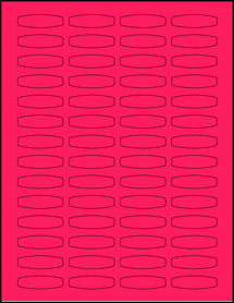 Sheet of 1.66" x 0.4825" Fluorescent Pink labels