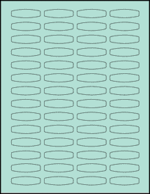 Sheet of 1.66" x 0.4825" Pastel Green labels
