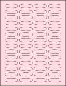 Sheet of 1.66" x 0.4825" Pastel Pink labels