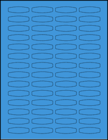 Sheet of 1.66" x 0.4825" True Blue labels