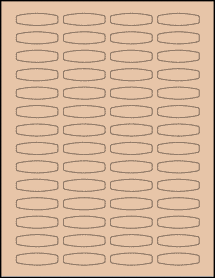 Sheet of 1.66" x 0.4825" Light Tan labels