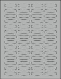 Sheet of 1.66" x 0.4825" True Gray labels