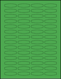 Sheet of 1.66" x 0.4825" True Green labels