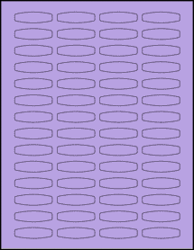Sheet of 1.66" x 0.4825" True Purple labels