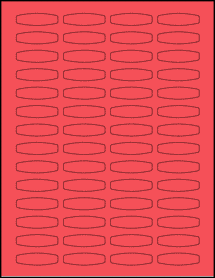 Sheet of 1.66" x 0.4825" True Red labels