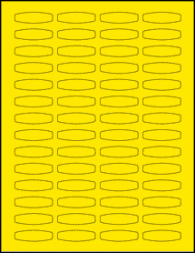 Sheet of 1.66" x 0.4825" True Yellow labels