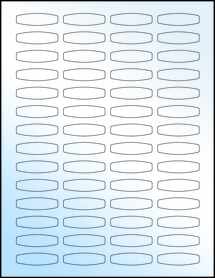 Sheet of 1.66" x 0.4825" White Gloss Inkjet labels