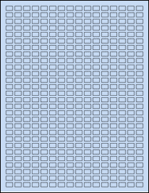 Sheet of 0.375" x 0.25" Pastel Blue labels