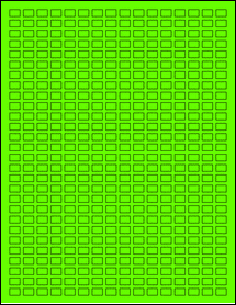 Sheet of 0.375" x 0.25" Fluorescent Green labels