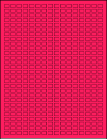 Sheet of 0.375" x 0.25" Fluorescent Pink labels