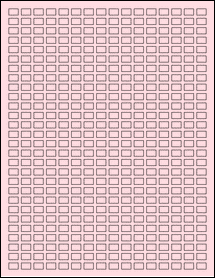 Sheet of 0.375" x 0.25" Pastel Pink labels