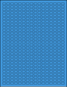 Sheet of 0.375" x 0.25" True Blue labels
